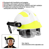 Casco de casco duro para rescate de emergencia, equipo de protección personal, faro y gafas con faro