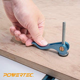 POWERTEC 71502 abrazadera de aluminio para carpintería, inserto roscado 5/16"-18, 4 unidades