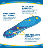 Dr. Scholl's ULTRA THIN Massaging Gel Insoles (Men's 8-13, Women's 6-10) // 30% Thinner in the Toe for Comfort in Dress Shoes