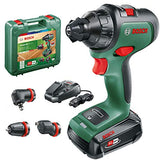 Bosch Home and Garden AdvancedDrill 18 2-Gang-Akku-Bohrschrauber 18V incluye batería recargable incluida Koffer, incluye