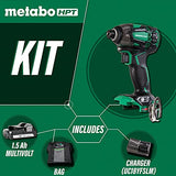 Metabo HPT Kit de controlador de impacto de martillo triple inalámbrico de 18 V MultiVolt | Interruptor de velocidad electrónico de 4 etapas | Clasificación IP56 | Garantía de por vida | WH18DBDL2C