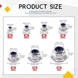 Hilitchi Juego surtido de 125 tuercas de brida dentadas de acero inoxidable 304 tuercas de bloqueo hexagonales métricas M3 M4 M5 M6 M8 M10 M12 con acabado brillante