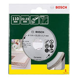 Bosch Home and Garden 2607019471 Disco de corte de diamante para azulejos, diámetro 110 mm, metálico, plateado