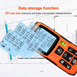 Medición láser LOMVUM 393 pies - Herramienta de medición láser con conmutación de unidad de M/in/pies, LCD retroiluminada, modo pitagórico, medida distancia, área y volumen, bolsa de transporte y batería incluida