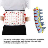 Cinturón de Descompresión Lumbar Physio Ajustable, Postura de la Correa de Cintura Inflable Dispositivo de tracción de Disco para Corrector de Soporte Lumbar para Hombres y Mujeres(Blanco)