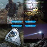 WUBEN L60 Linterna LED Portátil 1200 Lumens Lámpara Táctica Recargable 5 Modos,Zoomable Impermeable Táctica para Senderismo, cámping, senderismo