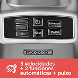 Licuadora Pulverix Digital Black + Decker de 700 Watts con 6 Cuchillas y Jarra de Vidrio BL1840MS-MX