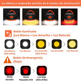 Yostyle Lámpara de Camping, IP66 LED de Luz de Emergencia 8 Modos, Recargable 2 en 1 Linterna iluminación Exterior Portátil con Gancho para Pesca Naranja