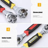 8 in 1 Multifunctional Wrench,48 in 1 Wrench 360 Degree Rotatable Head Socket Wrench (Yellow)