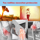 VIRIDIANA Rodillera Deportiva Multifuncionales para Hombre y Mujer, Rodillera de Gel Rodillera Deportiva Elite para Gym, Correr, Basquetbol, Voleibol, Futbol, Con bloque de silicona anticolisión para proteger y apoyar la rodilla, gris, L