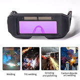 T TOVIA Gafas de soldador LCD de seguridad con energía solar para oscurecimiento automático, gafas de soldadura con sombra ajustable, 2 sensores para TIG MIG MMA Plasma