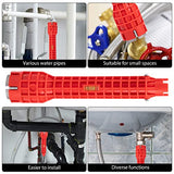 Multifunción Herramientas de Instalación de Plomería, Change Llave de Tubería de Agua, Llave de Fontanería, Herramienta de Reparación e Instalación Extracción de Grifo y Fregadero-8 in 1