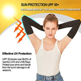 3/6 pares de mangas de enfriamiento con protección solar UV – Funda de brazo UPF 50 para hombres y mujeres, manga cálida para correr y ciclismo, 3 pares Black Open, Talla única