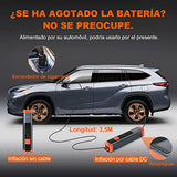 FOWAWU 6000mAh 150PSI Inflador Ruedas Coche, Compresor Aire Coche Bomba de Aire Electrica,Compresor Aire Portátil con Cable DC 12V Pantalla LCD Linterna LED para Automóviles Moto Bicicleta Pelotas