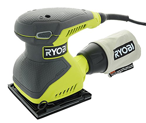 Ryobi Lijadora S652DGK con cable 2 amperios 1/4 pulgada 14,000 OBM cuadrado orbital de acabado