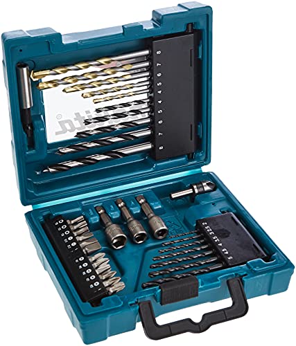 Makita D-36980 Juego de Accesorios Multipropositos Metal, Concreto, Madera y Puntas, 34 Piezas