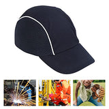 Gorra de Béisbol Resistente a los Impactos, Ligero, Transpirable, Casco, Protección para la Cabeza, Transpirable, Anticolisión, Absorción de Impactos, Casco Ajustable con Franja Reflectante