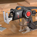 WORX WX912L - Taladro inalámbrico de 20 V WX101L, 20 V, inalámbrico, sierra multiusos AXIS WX550L y 20 V, luz LED flexible WX028L Combo Kit batería y cargador incluidos