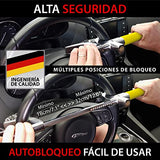 KRASER WA839Y Bastón Antirrobo Automóvil Volante, Cerradura Seguridad, Martillo Emergencia, Amarillo Disuasorio, Universal Coche Camión, Caravana Furgoneta, Bastón Carro, Seguro Volante, Candado Auto