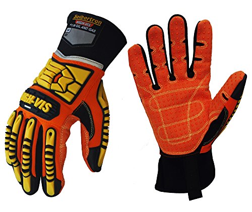 Seibertron High-Vis SDX2 Resistant Reducing Anti-Impact Mechanics Heavy Duty Safety Rescue Gloves CE EN388 4232 L