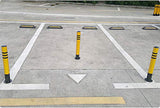 Bolardos de estacionamiento con cerradura, Barrera de estacionamiento Ahorro de espacio, Postes de letrero de metal Poste de tráfico de bolardo de seguridad de acero (Tamaño: 500x76 mm) (500x76 mm)