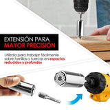 Redlemon Juego de Herramientas de Dado Hexagonal Universal, Matraca y Extensión, Ajustable a Tuercas y Tornillos de 1/4 Hasta 3/4 de Pulgada, Ideal para Reparaciones de Auto, Bicicleta y Hogar Multiusos