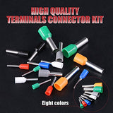 hilitchi 800pcs 10 – 24 a.w.g Wire Copper Crimp Connector Insulated Cord Pin End Terminal Kit