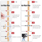 Hilitchi Juego surtido de 76 pernos de tuerca de mariposa y anclajes largos de pared hueca, molly chapado en zinc y pernos de palanca y molly para paneles de yeso