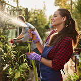 Guantes de jardinería de cuero para mujer – Guantes de jardín resistentes a espinas, guantes de poda de rosas, guantes de trabajo para deshierba, excavación, rastrillo y poda