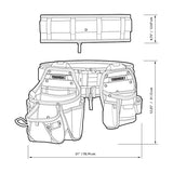 ToughBuilt - TB-CT-111-CP, ClipTech, Juego de cinturón de Herramientas de Mantenimiento de 3 Piezas