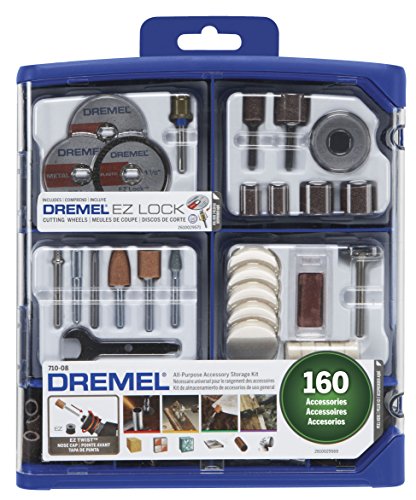 Dremel 710-08 Kit de accesorios de todo propósito para herramienta giratoria, 160 piezas, 710-08, Set de accesorios, 1