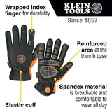 Klein Tools 40072 Guantes de Electricista Grande, fabricados con spandex.