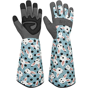 BARST Guantes de jardinería de manga larga, guantes de jardinería a prueba de espinas, piel sintética, a prueba de pinchazos, guantelete de jardín para arbustos, cactus, jardinero, regalo