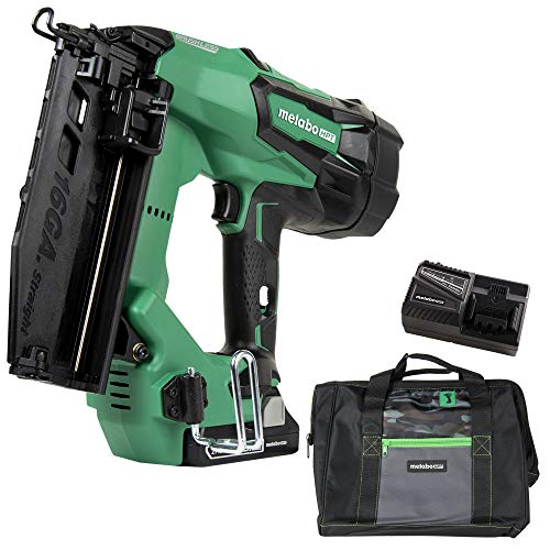 Metabo HPT Cordless Finish Nailer Kit, Unique Air Spring Drive System, 18V - 3.0 Ah Lithium Ion Battery, Brushless Motor, 16 Gauge, Lifetime Tool Warranty (NT1865DMS)