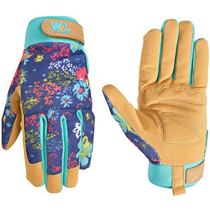 Guantes de trabajo Hi-Dexterity para mujer, de cuero sintético, para jardinería, pequeño, (Wells Lamont 7731)