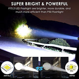 Rechargeable Flashlights High Lumens, 90000 Lumens Super Brgiht Tactical Flashlights,Flash Light Powered XHP70.2 LED , Zoomable & Waterproof Flashlights for Emergencies, Camping (P70S) (P70S)