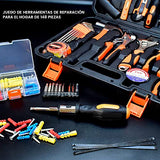 SEASKY Caja de Herramientas 100 En 1, Fijo Más Estable, Kit de Herramientas Manuales de Reparación Portátil y Universal, Toda Forja de Acero,Kit de Herramientas para El Hoga Carpintería Oficina…