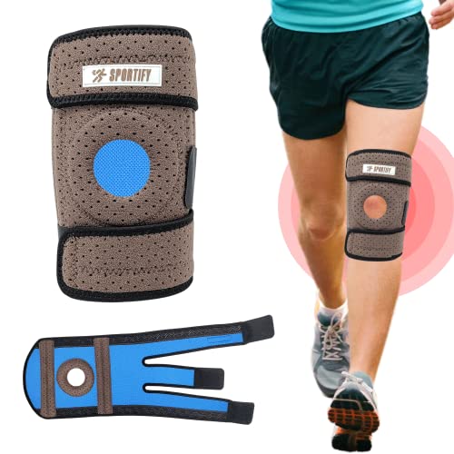 SPORTIFY Rodillera COLORFUL Performance de Compresión para Estabilidad y Alivio del Dolor de Rodilla con Arillo de Gel Integrado de Neopreno para Soporte de Rótula Meniscos de las Rodillas Transpirable para Correr, Basketball, Spinning, Gimnasio, Crossfit