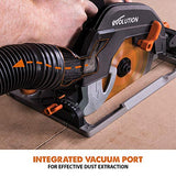 Evolution Power Tools R185CCSX+ Kit de sierra circular multimaterial de 7-1/4 pulgadas con bolsa de transporte