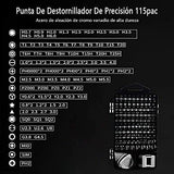 Juego de destornilladores 117 en 1-AXIDUN Destornilladores de precisión extraíble profesional magnética kit de Herramientas de reparación para teléfono/NS SWITCH / PS4 / Consola de juegos/Electrónica etc