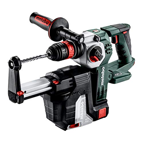 Metabo - Martillo giratorio sin escobillas Sds-Plus de 18 V con accesorio de aspiradora Hepa (600211900 18 LTX BL 24 Quick Bare + Isa 18 LTX), martillos rotativos