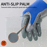 Vgo Glove Nitrile Coating Jardinería y guantes de trabajo para uso general (10 pares, tamaño: medio)