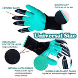 Guantes de jardinería con garras, rodilleras de jardinería con correas ajustables, el mejor regalo de jardín para hombres y mujeres, jardineros, 2 pares de guantes impermeables 1 par de rodilleras para excavar plantas