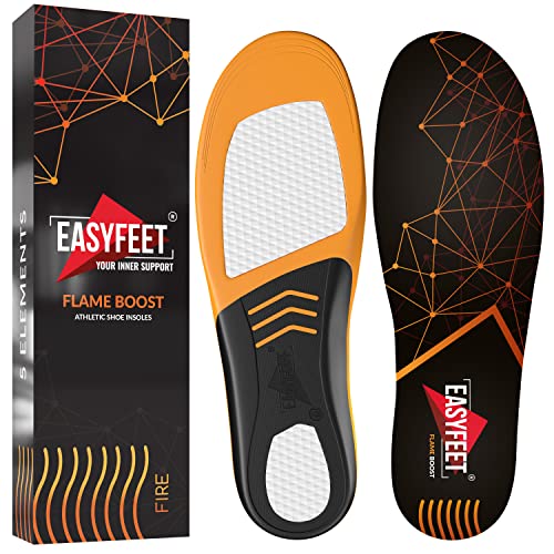 {Nuevo 2022} Plantillas de Calzado Deportivo para Hombre y Mujer - Ideal para deportes activos, Caminar, Correr, Entrenamiento, Senderismo, Hockey - Inserciones de extra absorción de impactos - Plantillas ortopédicas cómodas para zapatillas de deporte par