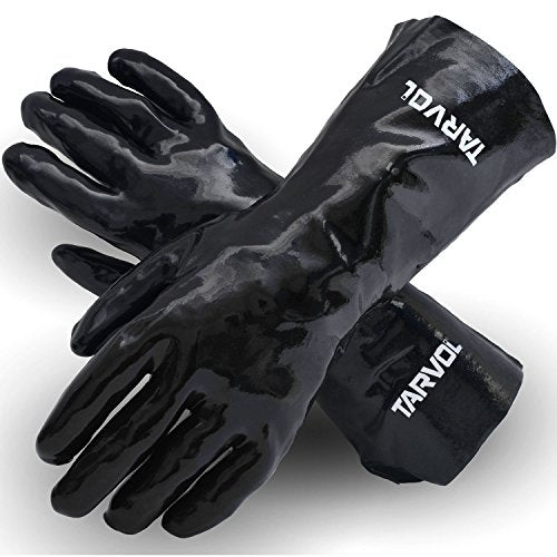 Resistente a los Agentes químicos guantes de PVC (Heavy Duty de grado industrial) largo Cuff ofrece muñeca & Antebrazo Protección – perfecto para la limpieza y protección de ácido, Grasa, aceite, Lab, disolventes, & más.