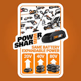 WORX Taladro inalámbrico de 20 V WX101L.4 con 30 brocas de perforación y conducción, juego de batería y cargador incluido