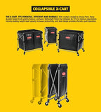 Rubbermaid Commercial Executive Series Collapsible X-Cart, 2 to 4 Bushel,