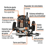 Router industrial 1-3/4 HP, 9A