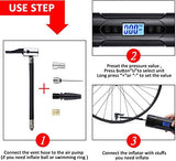 Inflador de Llantas Digital Automatico, 150 PSI Inflador de Neumáticos Compresor de Aire Portátil para Bomba de Neumáticos de Bicicleta de Coche con Indicador de Presión Digital Luz LED Mini Inflador de Neumáticos Inalámbrico Recargable Bicicleta