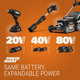 WORX WG320 - Motosierra inalámbrica de 20 V Power Share